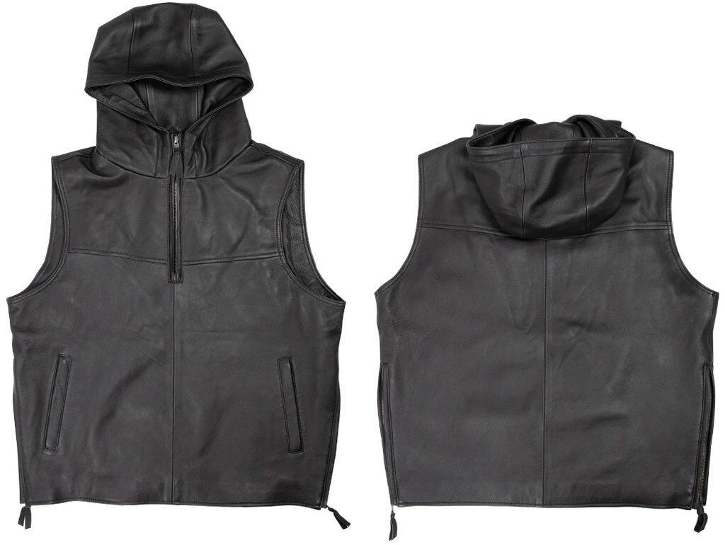 DEGNER デグナー ノースリーブレザーパーカー ベスト アパレル