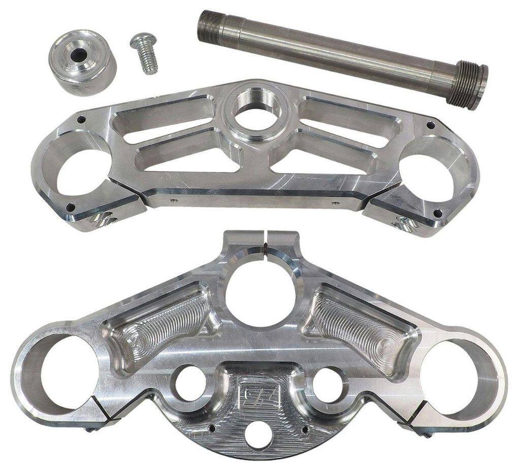 SLYFOX スライフォックス 49mmトリプル コンバージョン FLTR EFI FLTRSE-I2 FLTRSE-I FLTRSE3 FLTRUSE FLTRU FLTRXSE2 FLTRXSE FLTRX HARLEY-DAVIDSON ハーレーダビッドソン トリプルツリー・ステム・アンダーブラケット ハンドル クランプカラー：素地(04080396)
