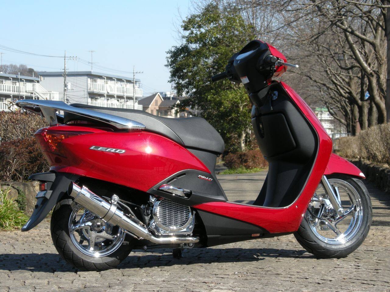 HONDA - HOT LAP ホットラップ スポーツマフラー LEAD110 [リード] HONDA ホンダ フルエキゾーストマフラー マフラー 仕様：キャタライザー付き / サイレンサータイプ：ブラックタイプ