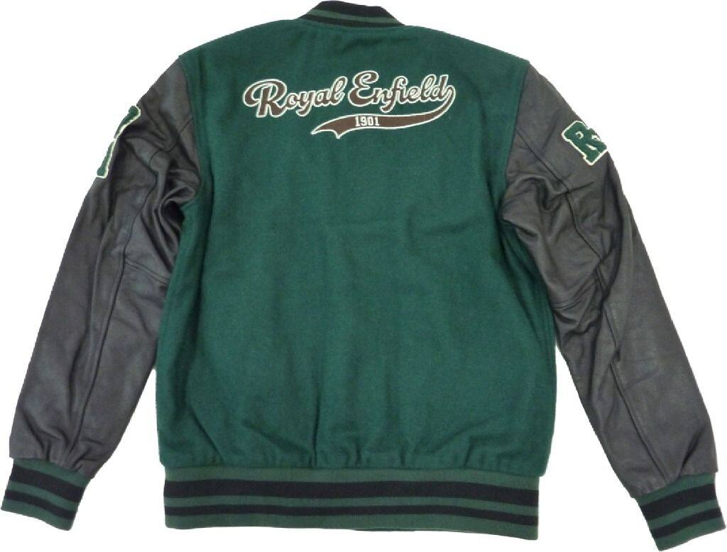ROYAL ENFIELD ロイヤルエンフィールド Varsity Leather Jacket カジュアルジャケ...