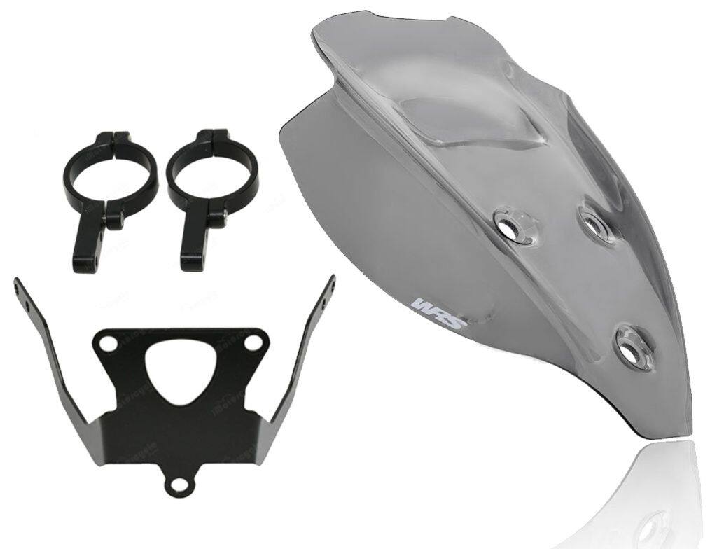 WRS ダブリューアールエス ウインドスクリーン (スポーツプラスタイプ) ＆ 専用サポートフレーム STREETFIGHTER V2 S DUCATI ドゥカティ スクリーン 外装