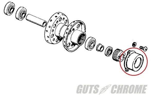 GUTS CHROME ガッツクローム 【V-TWIN】ホイールハブ ベアリングリテーナー HARLEY-DAVIDSON ハーレーダビッドソン ハブ ホイール関連 足回り
