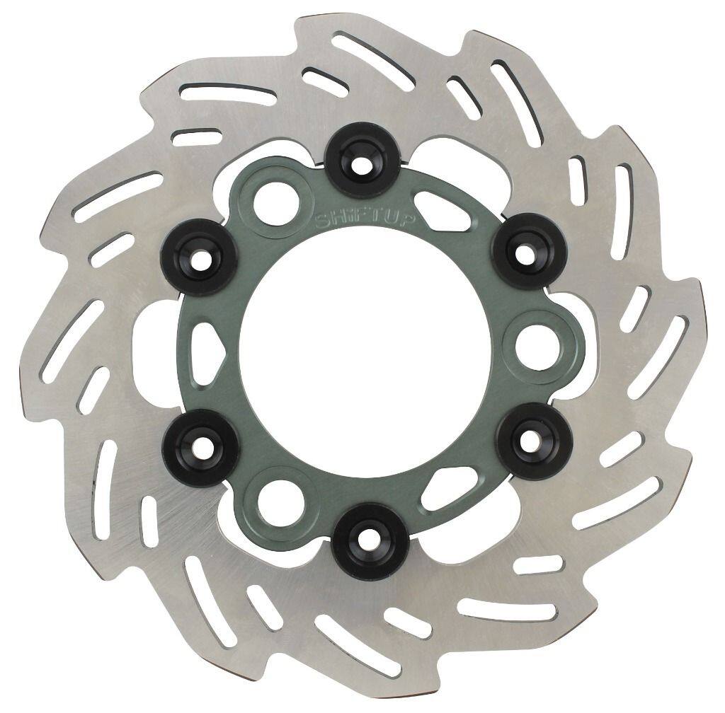 SHIFT UP シフトアップ 160mm ウェーブフローティングディスクローター リアディスクローター NSF100 HONDA ホンダ ブレーキディスクローター ブレーキ フローティングピンカラー：ブラック / インナーローターカラー：スモークガンメタ