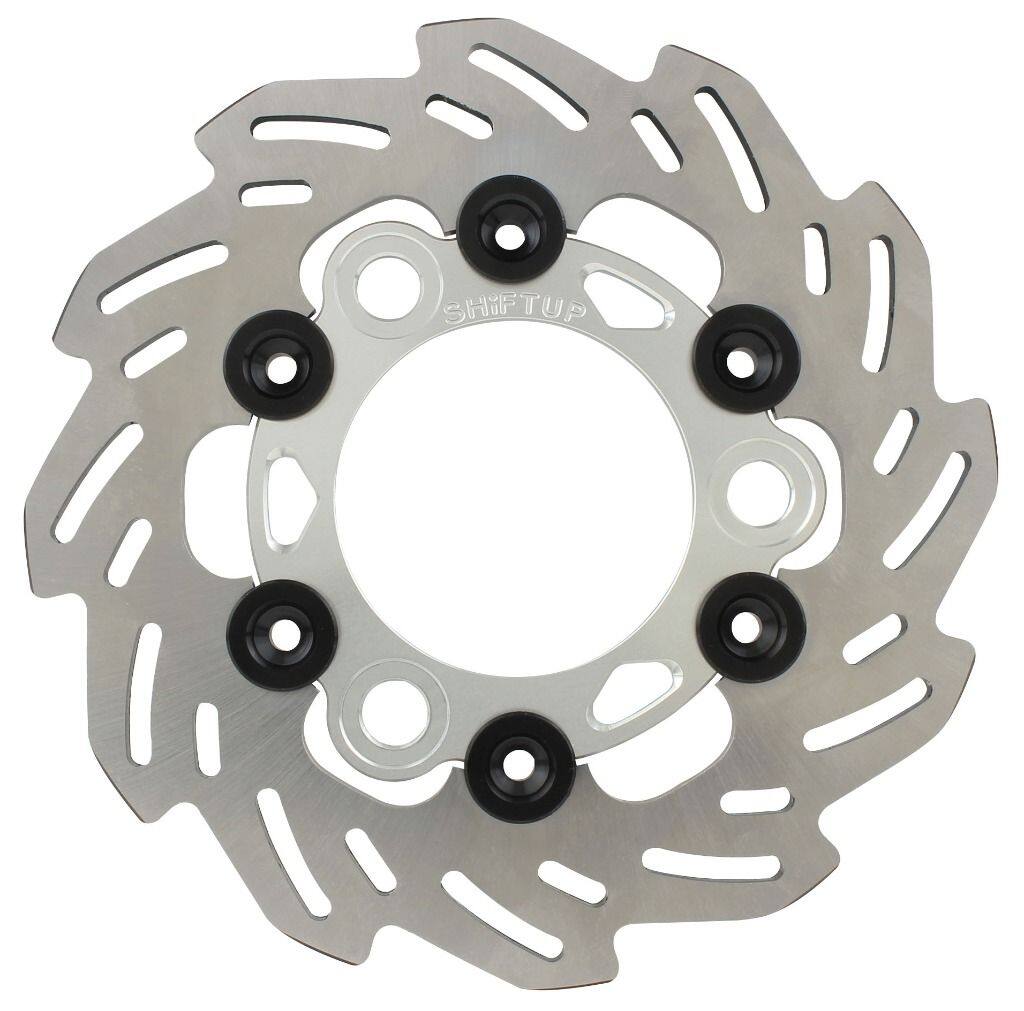 SHIFT UP シフトアップ 160mm ウェーブフローティングディスクローター リアディスクローター NSF100 HONDA ホンダ ブレーキディスクローター ブレーキ インナーローターカラー：シルバー / フローティングピンカラー：ブラック