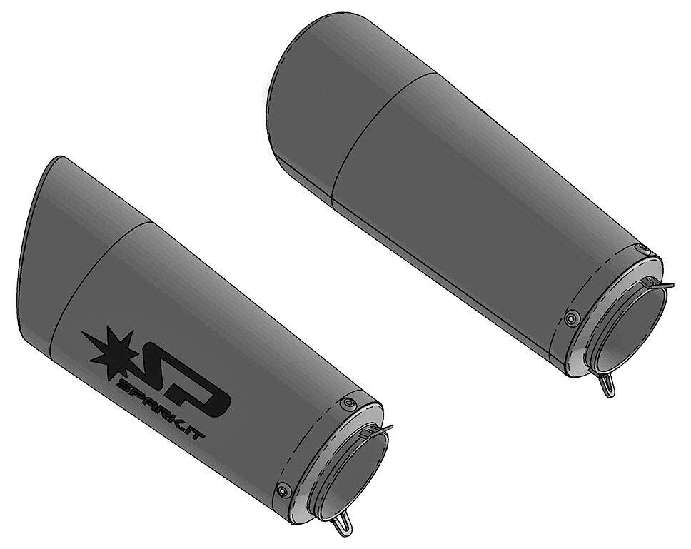 SPARK EXHAUST スパーク マフラー Grid-o silencers - Replacement part PANIGALE V4 R S STREETFIGHTER DUCATI ドゥカティ 補修・汎用サイレンサー