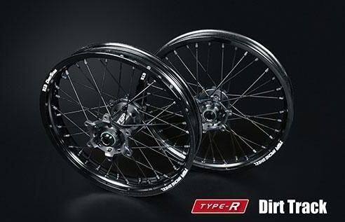 TGR TECHNIX GEAR TGRテクニクスギア TYPE-R Dirt Track(ダートトラック)用ホイール(R単体) TF 250-E TRIUMPH トライアンフ ホイール ホイール関連 足回り ハブカラー：ゴールド / ブラックスポーク：リアのみ / ニップルカラー：シルバー(ノーマル品)