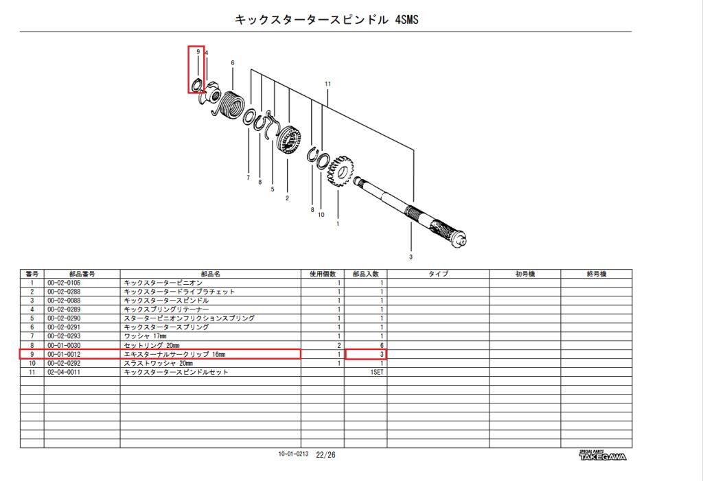 SP武川 SPタケガワ 【補修部品】エキスターナルサークリップ 16mm (3個) ミッショ...