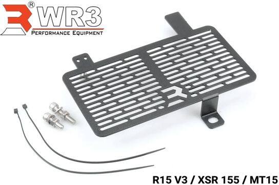 ■商品概要Fitment：Yamaha YZF-R15 V3 / XSR 155 / MT-15Material：Aluminum 5052-H32Black Powder Coating■詳細説明WR3 Radiator Cover serves to protect the radiator from gravel ontheroad that can splash or bounce on the radiator device.Made from Aluminum 5052-H32 which goes through a full heattreatmentprocess which becomes stronger and corrosion resistant sothat itcan help to absorb and dissipates heat faster from theradiator.Anti-rust and very high quality.Plug and Play■注意点※取扱説明書が付属する場合は外国語となります。※輸入商材の為、納期が遅れる場合がございます。あらかじめご了承ください。※メーカー都合により商品の仕様変更がある場合がございます。ご了承ください。　※画像はイメージです。■適合車種MT-15&ensp;MT-15XSR155&ensp;XSR155YZF-R15 V3&ensp;YZF-R15 V3