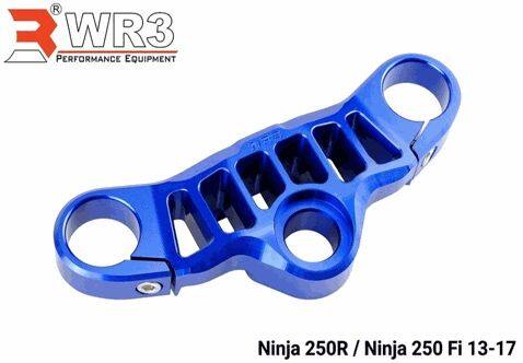 ■商品概要Fitment：Kawasaki Ninja250FI 13-17 / Ninja250R 08-12Material：6061-T6 Aluminum■詳細説明WR3 Top Bridge is used to connect the handlebar with the frontforkand functions to maintain the balance of the handlebar onthemotorcycle、 making it easier for you to ride the motorcycle andcanbe used for accessories on your motorcycle.Made of quality aluminum CNC material.It is not easy to rust、 strong、 and can be used for a long time.■注意点※取扱説明書が付属する場合は外国語となります。※輸入商材の為、納期が遅れる場合がございます。あらかじめご了承ください。※メーカー都合により商品の仕様変更がある場合がございます。ご了承ください。　※画像はイメージです。■適合車種Ninja 250R&ensp;Ninja 250R 年式: 08-12Ninja 250&ensp;Ninja 250 年式: 13-17&ensp;&ensp;備考: FI