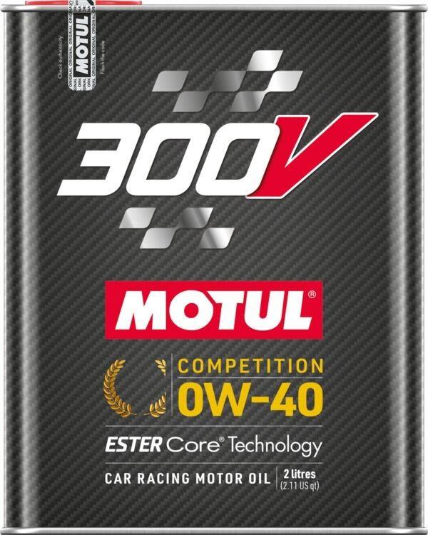 ■商品概要自動車ガソリン、ディーゼルエンジン用オイル入数：2L×1用途：Engineエンジンの種類：4T製品ジャンル：300V粘度：0W-40タイプ／特徴：全合成油 (エステルコア)■詳細説明自動車ガソリン、ディーゼルエンジン用オイル。エステル・コア・テクノロジー採用全合成油。COMPETITION 0W-40は、MOTUL300Vシリーズに用意されている3種類の高温粘度40番の中で、極めて低フリクションでピックアップ性能に優れたレーシングエンジンオイルで、優れた低温流動性と油膜保持性能により、あらゆる環境下で性能を発揮します。中-大排気量エンジン、NAからスーパーチャージャーや高トルクターボエンジンまで幅広く対応。SAPS成分をACEA C2／C3相当(Mid SAPS)まで低減し、ディーゼルエンジンに搭載されているDPFに対応します。300V COMPETITIONは殆どのエンジンタイプに適しており、ラリーやサーキット走行等を行う車両に特に推奨されます。■注意点※配達状況によって容器にへこみ(凹み)や傷などが発生する場合がございますが、中身の品質には影響ございませんので返品交換はオイル漏れ時のみ対応させていただきます。※メーカー都合により商品の仕様変更がある場合がございます。ご了承ください。