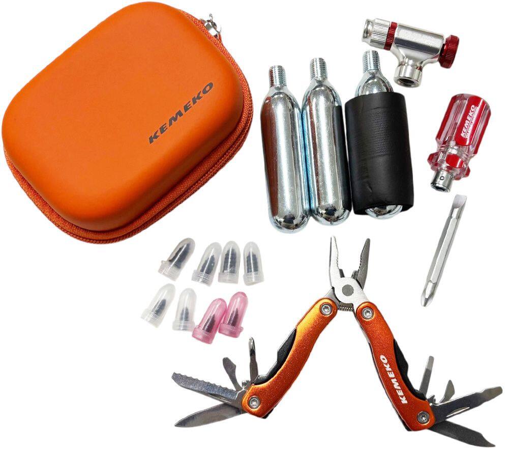 kemeko ケメコ スクリュープラグ式チューブレスタイヤパンク修理キット ORANGE パ...