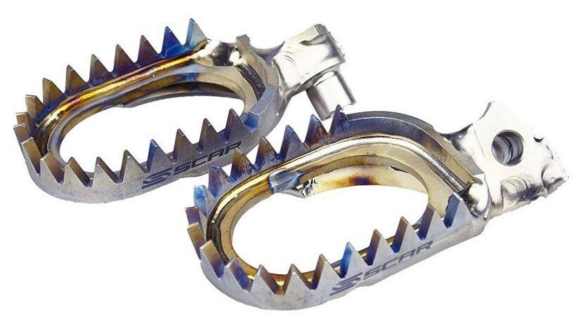 Scar Racing スカーレーシング Titanium Footpegs Gripper DESMO450 MX DUCATI ドゥカティ フットペグ ステップ 足回り