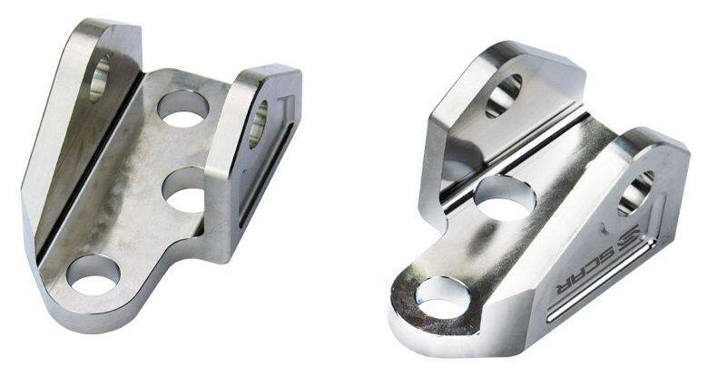 Scar Racing スカーレーシング Titanium Foot Peg Mount Brackets - titanium Gr5-Ti XXF YZ250F YZ450F FANTIC ファンティック YAMAHA ヤマハ その他ステップオプション・補修部品 ステップ 足回り