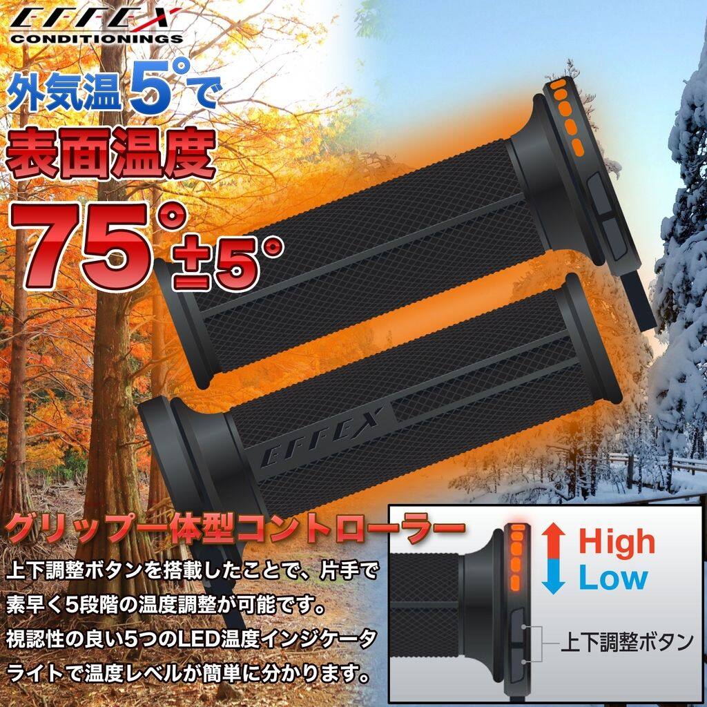 EFFEX エフェックス グリップヒーター G2 適合ハンドル径：Φ22.2