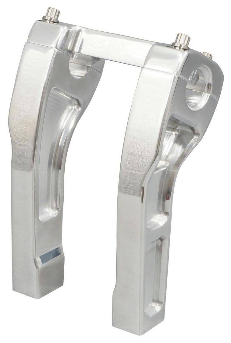 ■商品概要素材：・ライザー：6061-T6アルミニウム・ボルト：チタンサイズ：・ハンドルバークランプ径：1インチ・底からクランプ穴中央：約165mm・ライザー中央からクランプ部分プルバック量：約35mm・ライザーボルトサイズ：1／2-13内容物：ライザー×1セット■詳細説明スタントやクラブスタイル、パフォーマンスカスタムに似合う、パワースポーツ業界を牽引するSLYFOXらしいスタイルのアルミ製ライザーです。無駄をそぎ落としたインダストリアルな外観と、最高の強度と耐久性を実現します。■注意点※メーカーでの推奨トルク値が高めとなっており、締め込む途中ではハンドルバーが動く感触がありますが、段階的にトルクを加える事で固定される仕様となります。※SLYFOXライザー専用ゲージマウントはご利用いただけません。※適合や製品仕様の詳細につきましてはメーカーサイトを必ずご確認下さい。※SLYFOX製品はパフォーマンス優先の製品作りを行っており、価格の異常な高騰を防ぐため、擦り傷、細かな打痕、母材の荒れなどは許容範囲として出荷しております。製品機能に問題を生じない傷や荒れなどでのクレームはお受けすることが出来かねてしまいますので、予めご承知おき下さいます様お願い申し上げます。※メーカー都合により商品の仕様変更がある場合がございます。ご了承ください。■適合車種&ensp;&ensp;&ensp;備考: 1インチハンドルバー仕様モデル