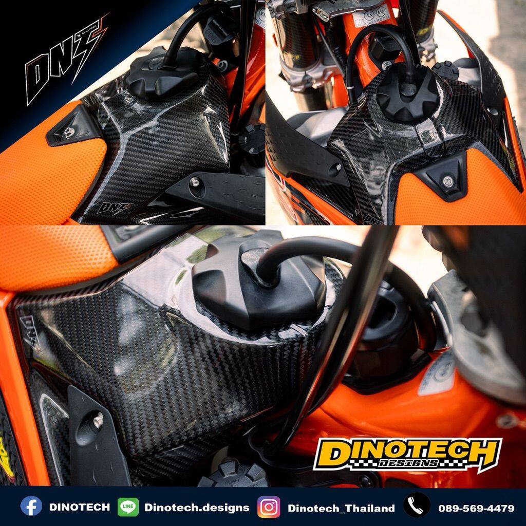 DINOTECH ダイノテック CARBON FIBER TANK COVER PROTECTOR FULL KTM EXC150 EXC250 EXC300 2024-2026 #DINOTECH EXC 150 250 300 タンクカバー タンク関連 外装