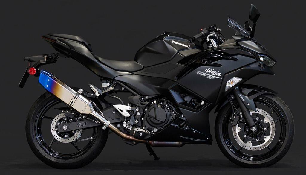 TRICKSTAR トリックスター 政府認証スリップオンマフラー IKAZUCHI Ninja500 Z500 KAWASAKI カワサキ スリップオンマフラー マフラー サイレンサーカラー：IKAZUCHI焼チタン