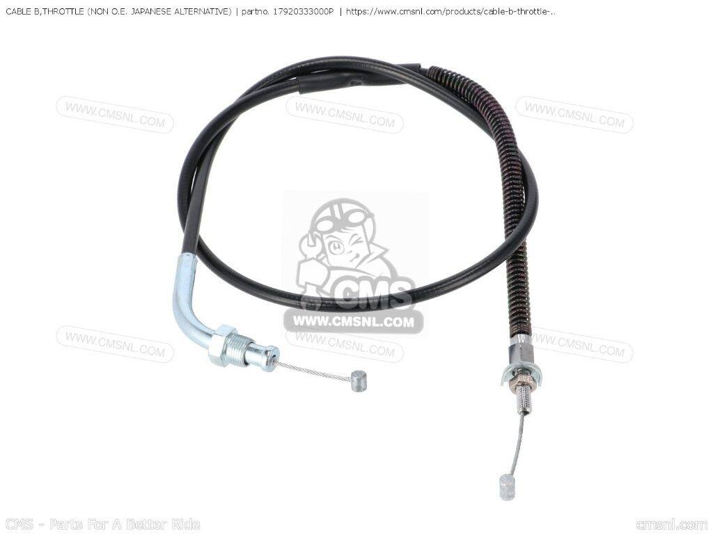 CMS シーエムエス CABLE B，THROTTLE (NON O.E. ALTERNATIVE)［17920333000P］ CB350F FOUR EUROPEAN DIRECT SALES GENERAL EXPORT ITALY CB350F1 HONDA ホンダ スロットルワイヤー・アクセルワイヤー ハンドル周辺パーツ ハンドル