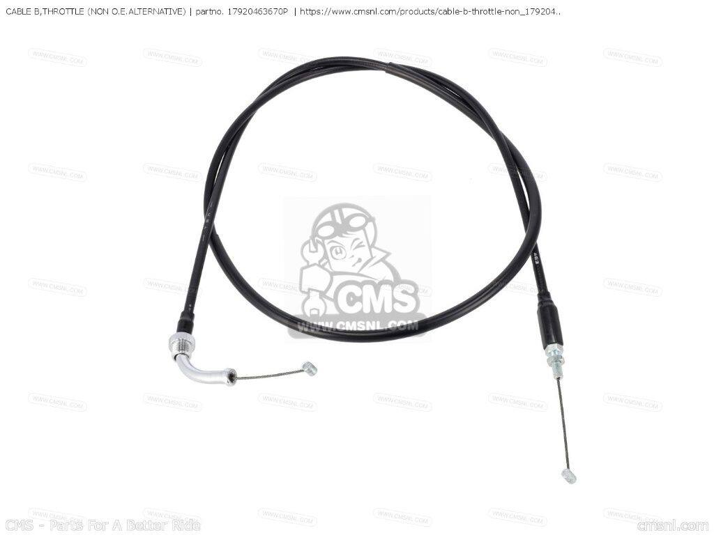 CMS シーエムエス (17920-463-405P) CABLE B，THROTTLE (NON O.E. ALTERNATIVE)［17920463670P］ GL1000 GOLDWING LTD GL1000K2 U.S.A GL1000K3 GL1000LTD GL1100 GL1100D GL1100I INTERSTATE HONDA ホンダ スロットルワイヤー・アクセルワイヤー ハンドル周辺パーツ