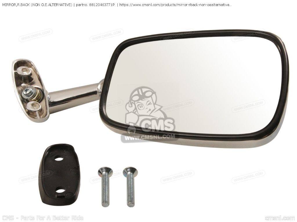 CMS シーエムエス MIRROR，R.BACK (NON O.E. ALTERNATIVE)［88120463771P］ GL1100 GOLDWING ASPENCADE GL1100A GL1100I INTERSTATE GL500I SILVERWING HONDA ホンダ ミラー ハンドル