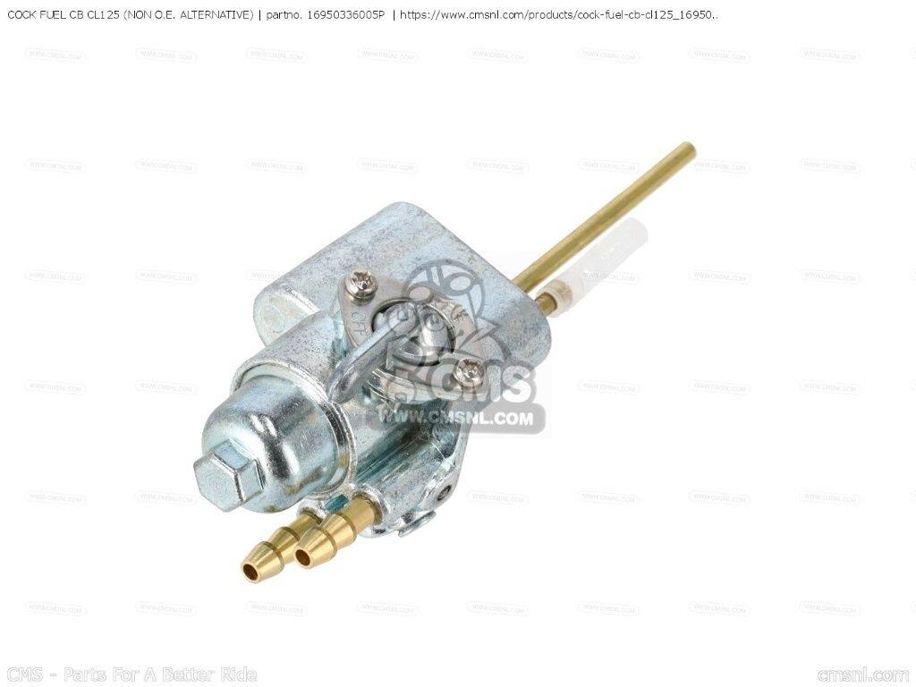 CMS シーエムエス COCK FUEL CB CL125 (NON O.E. ALTERNATIVE)［16950336005P］ CB125B6 EUROPEAN DIRECT SALES FRANCE GENERAL EXPORT GERMANY CB125K5 / KPH MPH CB175K6 SUPER SPORT AUSTRALIA ENGLAND CB175K7 CB200 CB200B HONDA ホンダ 燃料コック 燃料関連 エンジン