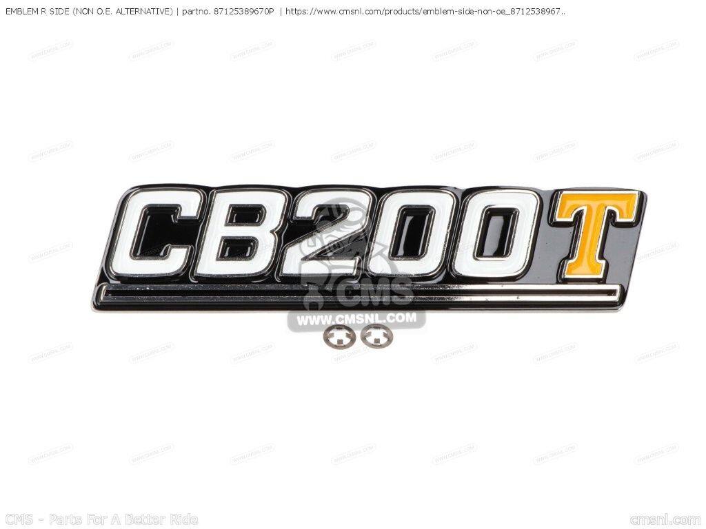 CMS シーエムエス EMBLEM SIDE (NON O.E. ALTERNATIVE)［87125389670P］ CB200T HONDA ホンダ ステッカー・デカール 外装