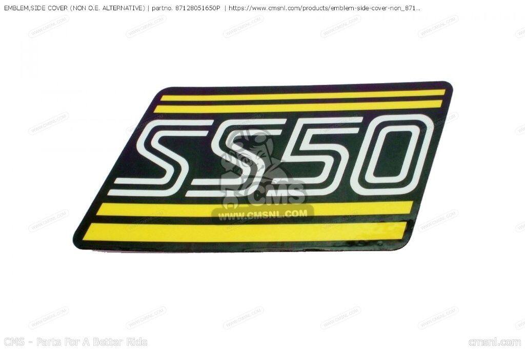 CMS シーエムエス EMBLEM，SIDE COVER (NON O.E. ALTERNATIVE)［87128051650P］ SS50Z K3 BELGIUM FRANCE NETHERLANDS HONDA ホンダ ステッカー・デカール 外装