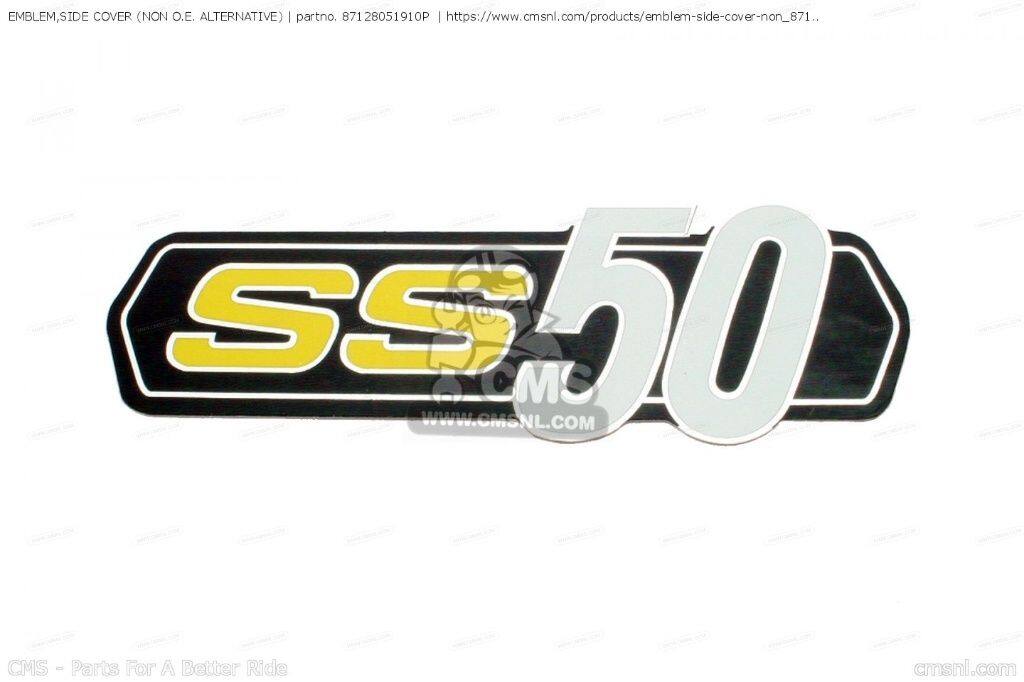 CMS シーエムエス EMBLEM，SIDE COVER (NON O.E. ALTERNATIVE)［87128051910P］ SS50 K1 JAPAN SS50Z AUSTRIA BELGIUM ENGLAND FRANCE GENERAL EXPORT NETHERLANDS HONDA ホンダ ステッカー・デカール 外装