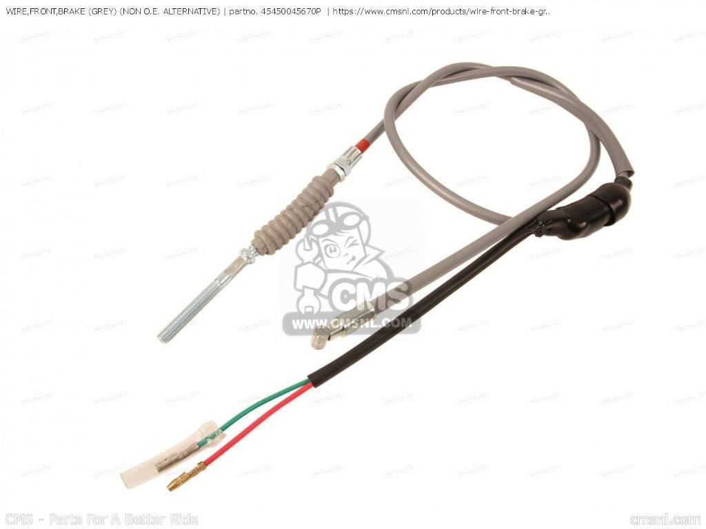 CMS シーエムエス WIRE，FRONT，BRAKE (GREY) (NON O.E. ALTERNATIVE)［45450045670P］ Z50A FORMER MODEL U.S.A MINI TRAIL Z50AK2 HONDA ホンダ ブレーキワイヤー・ブレーキケーブル ブレーキ