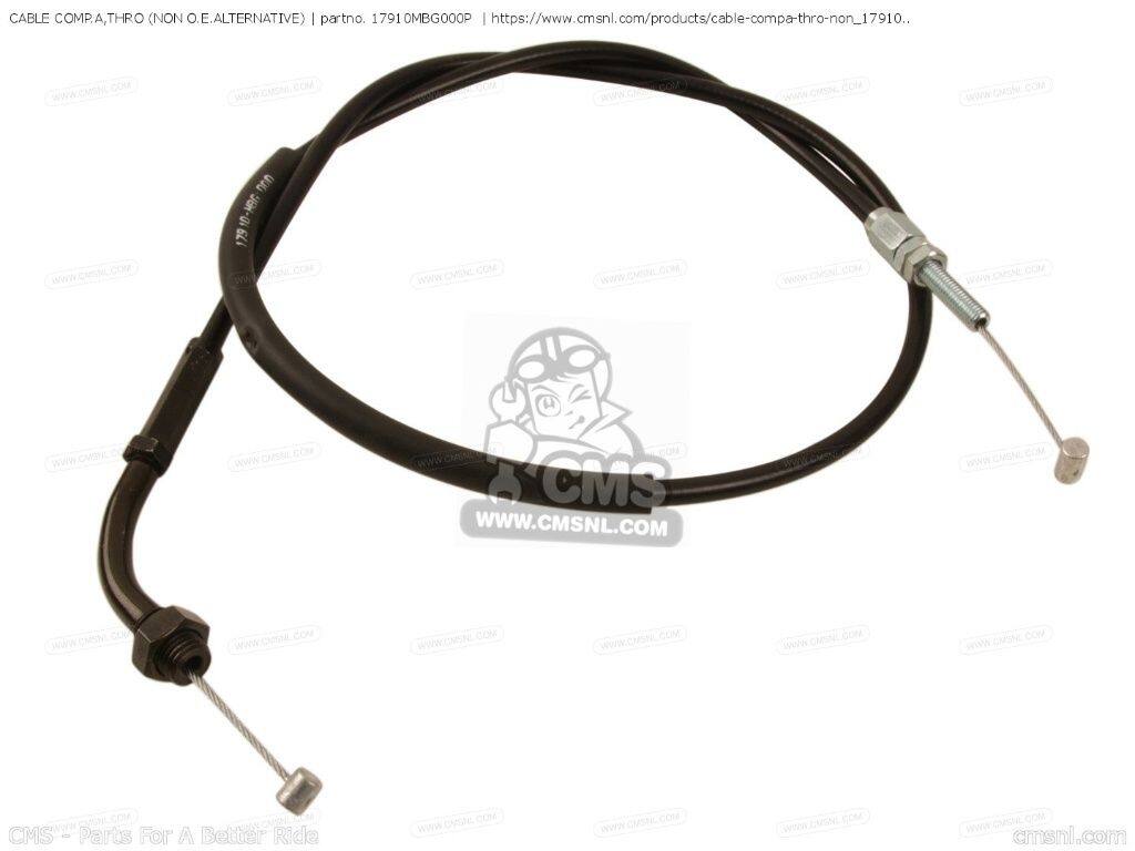 CMS シーエムエス CABLE COMP.A，THRO (NON O.E. ALTERNATIVE)［17910MBG000P］ VFR800FI INTERCEPTOR VFR800FL HONDA ホンダ スロットルワイヤー・アクセルワイヤー ハンドル周辺パーツ ハンドル