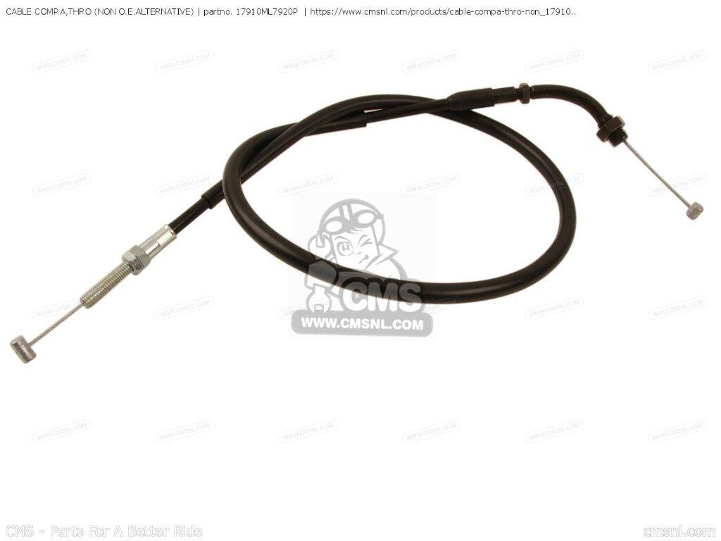 CMS シーエムエス CABLE COMP.A，THRO (NON O.E. ALTERNATIVE)［17910ML7920P］ VFR700F INTERCEPTOR VFR700F2 VFR750F HONDA ホンダ スロットルワイヤー・アクセルワイヤー ハンドル周辺パーツ ハンドル