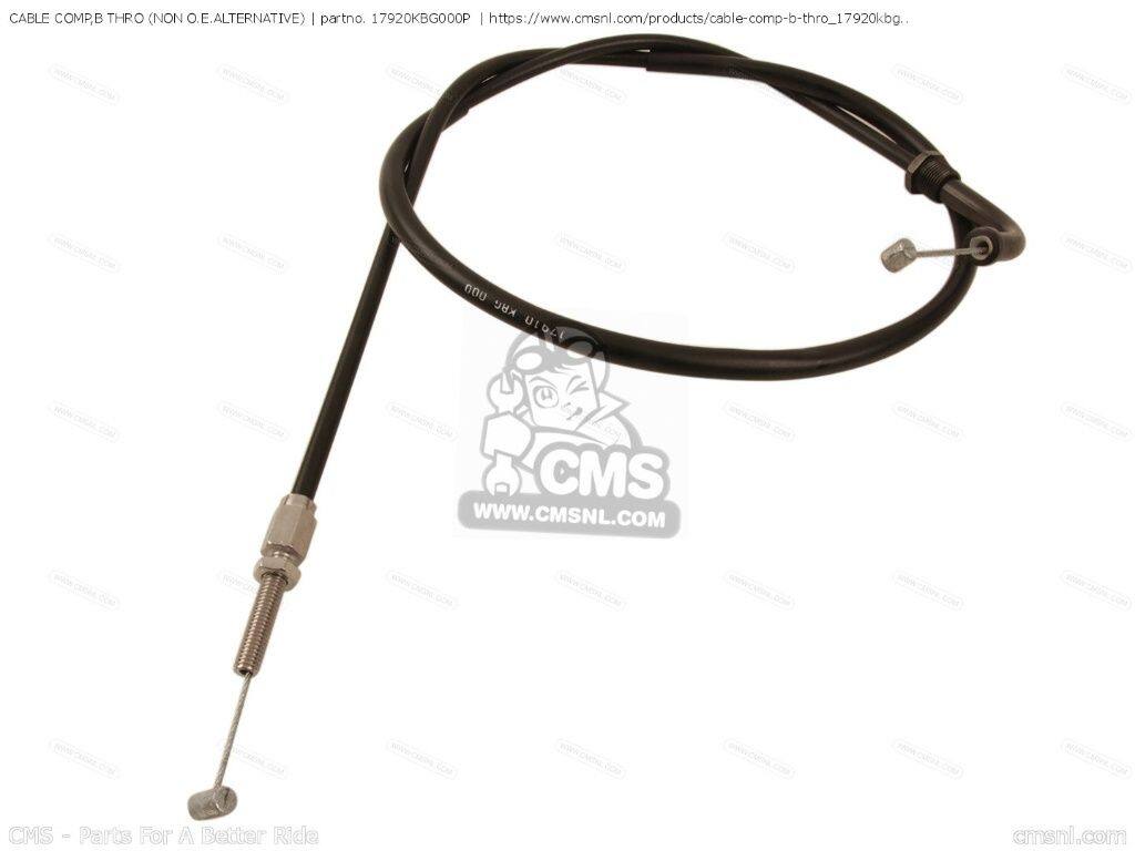 CMS シーエムエス CABLE COMP，B THRO (NON O.E. ALTERNATIVE)［17920KBG000P］ CB250 NIGHTHAWK TWO FIFTY NAS250 HONDA ホンダ スロットルワイヤー・アクセルワイヤー ハンドル周辺パーツ ハンドル