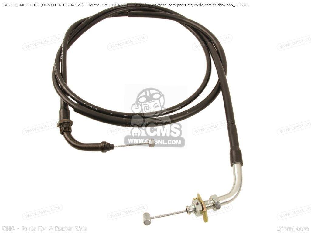 CMS シーエムエス CABLE COMP.B，THRO (NON O.E. ALTERNATIVE)［17920KS4020P］ CN250 HELIX FUSION CN250SE HONDA ホンダ スロットルワイヤー・アクセルワイヤー ハンドル周辺パーツ ハンドル