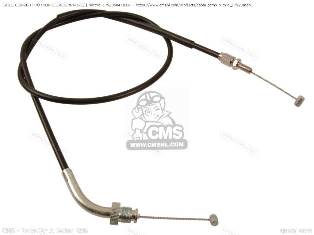 CMS シーエムエス CABLE COMP，B THRO (NON O.E. ALTERNATIVE)［17920MAH000P］ VT1100C2 SHADOW VT1100C VT1100D2 ACE 1100 VT1100C2II VT1100T TOURER HONDA ホンダ スロットルワイヤー・アクセルワイヤー ハンドル周辺パーツ ハンドル