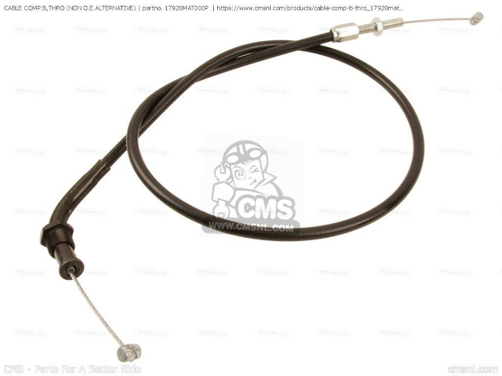 CMS シーエムエス CABLE COMP B，THRO (NON O.E. ALTERNATIVE)［17920MAT000P］ CBR1100XX SUPERBLACKBIRD HONDA ホンダ スロットルワイヤー・アクセルワイヤー ハンドル周辺パーツ ハンドル