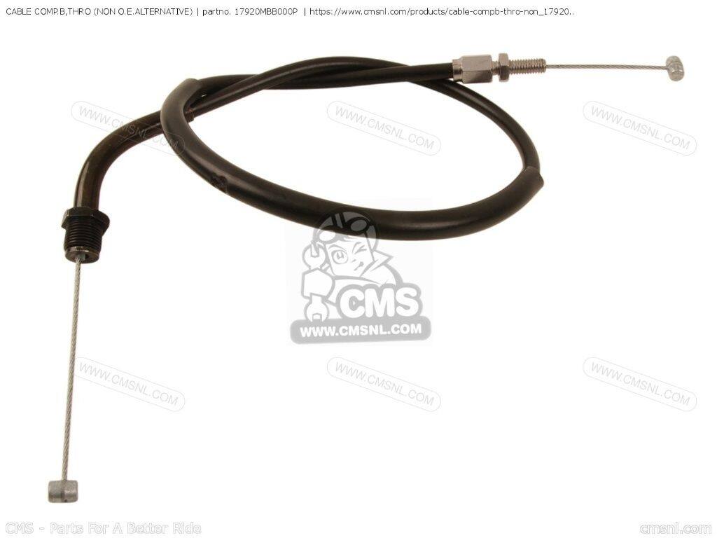 CMS シーエムエス CABLE COMP.B，THRO (NON O.E. ALTERNATIVE)［17920MBB000P］ VTR1000F FIRESTORM SUPERHAWK HONDA ホンダ スロットルワイヤー・アクセルワイヤー ハンドル周辺パーツ ハンドル