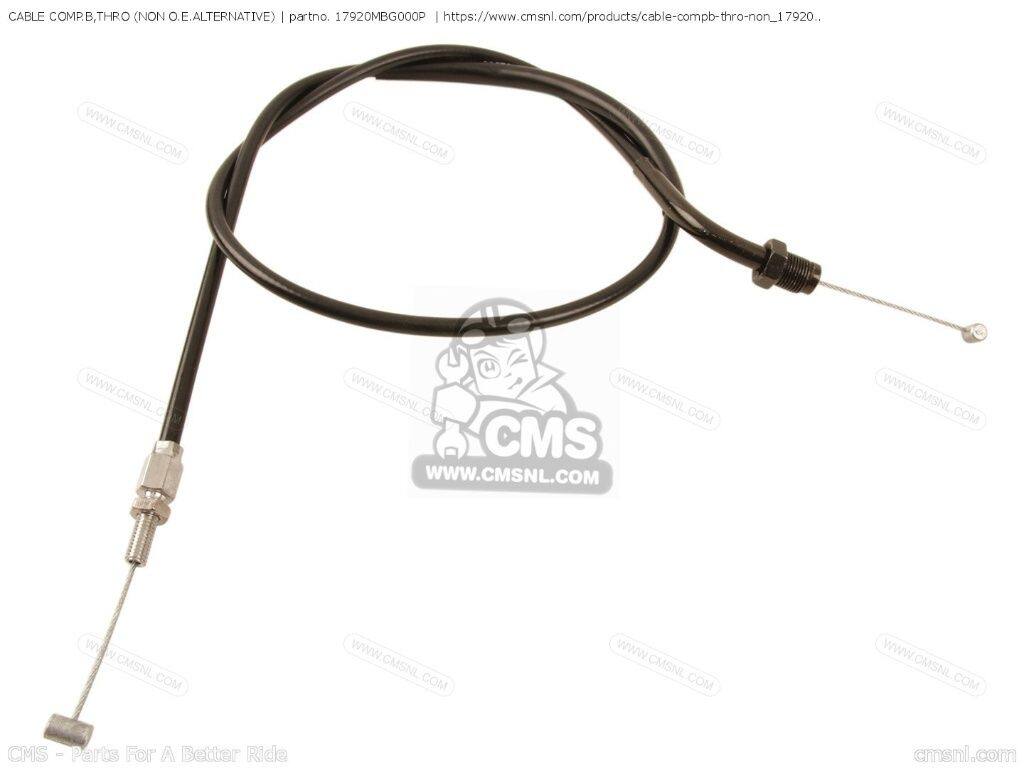 CMS シーエムエス CABLE COMP.B，THRO (NON O.E. ALTERNATIVE)［17920MBG000P］ VFR800FI INTERCEPTOR VFR800FL HONDA ホンダ スロットルワイヤー・アクセルワイヤー ハンドル周辺パーツ ハンドル