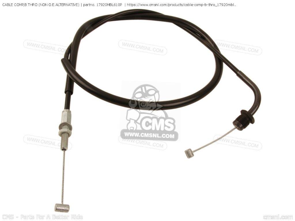 CMS シーエムエス CABLE COMP，B THRO (NON O.E. ALTERNATIVE)［17920MBL610P］ NT650V DEAUVILLE HONDA ホンダ スロットルワイヤー・アクセルワイヤー ハンドル周辺パーツ ハンドル
