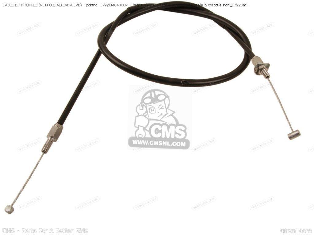 CMS シーエムエス CABLE B，THROTTLE (NON O.E. ALTERNATIVE)［17920MC4000P］ XR350R XL500R HONDA ホンダ スロットルワイヤー・アクセルワイヤー ハンドル周辺パーツ ハンドル