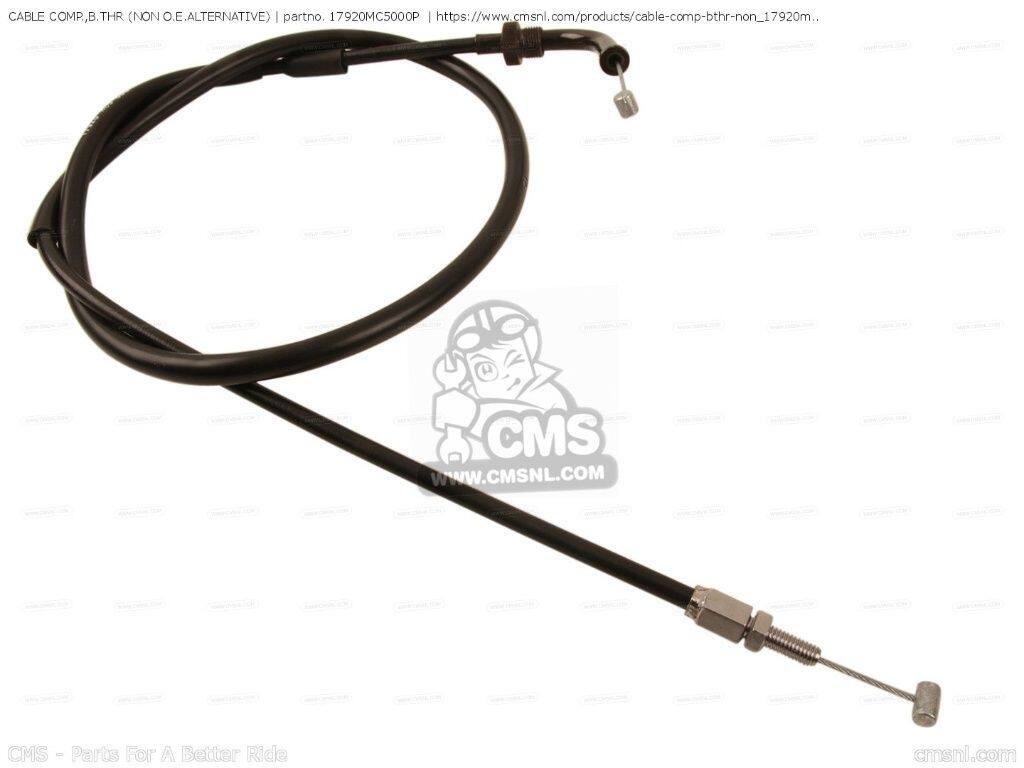 CMS シーエムエス CABLE COMP.，B.THR (NON O.E. ALTERNATIVE)［17920MC5000P］ CX500E CX400E CB400N CB400NC CB400ND HONDA ホンダ ワイヤーキット ハンドル周辺パーツ ハンドル