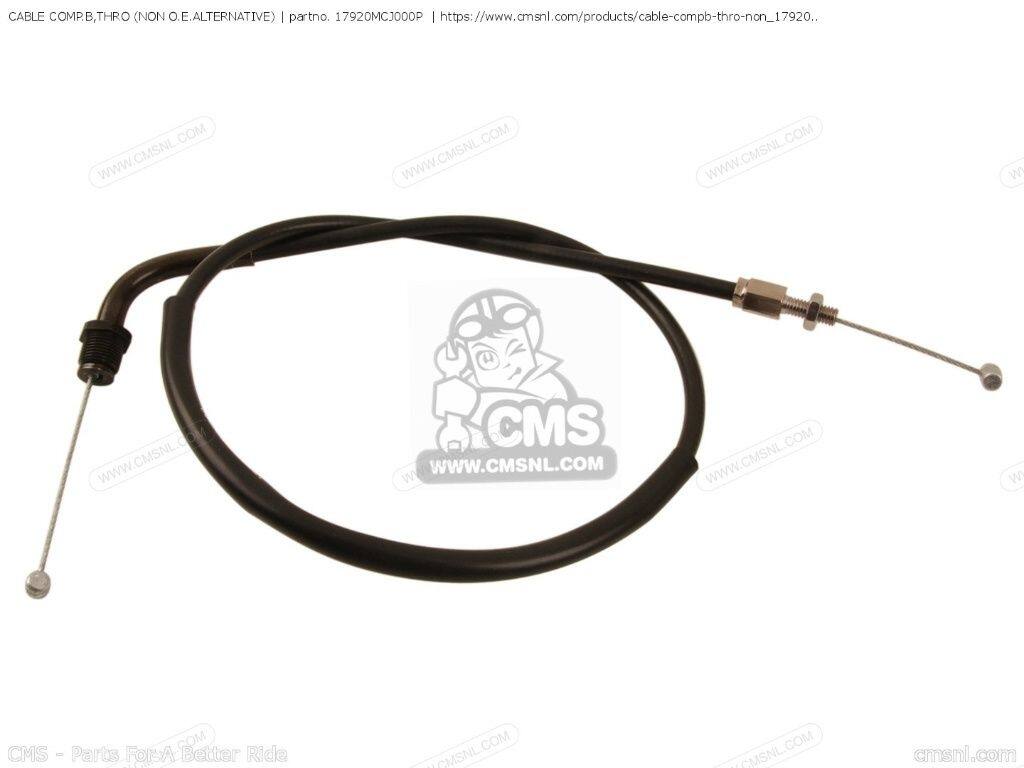 CMS シーエムエス CABLE COMP.B，THRO (NON O.E. ALTERNATIVE)［17920MCJ000P］ CBR900RR FIREBLADE CBR900RE FIRE BLADE HONDA ホンダ スロットルワイヤー・アクセルワイヤー ハンドル周辺パーツ ハンドル