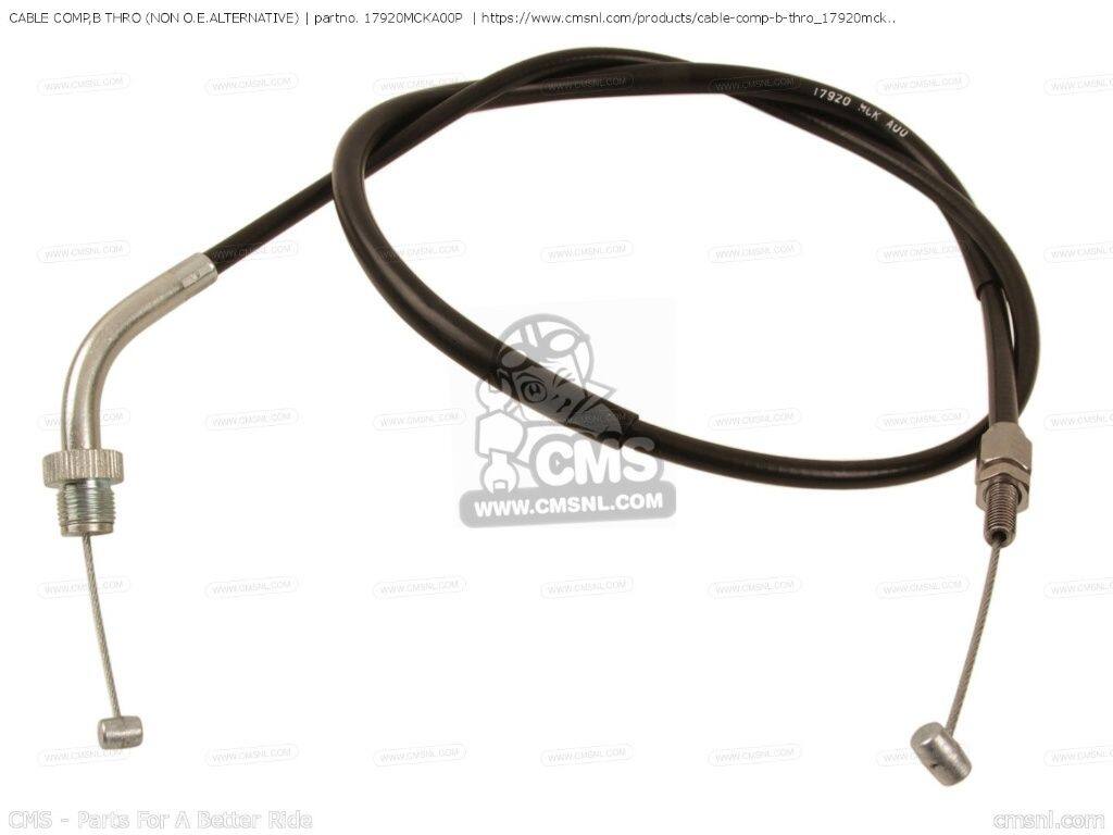 CMS シーエムエス CABLE COMP，B THRO (NON O.E. ALTERNATIVE)［17920MCKA00P］ VT1100C2 SHADOW SABRE HONDA ホンダ スロットルワイヤー・アクセルワイヤー ハンドル周辺パーツ ハンドル