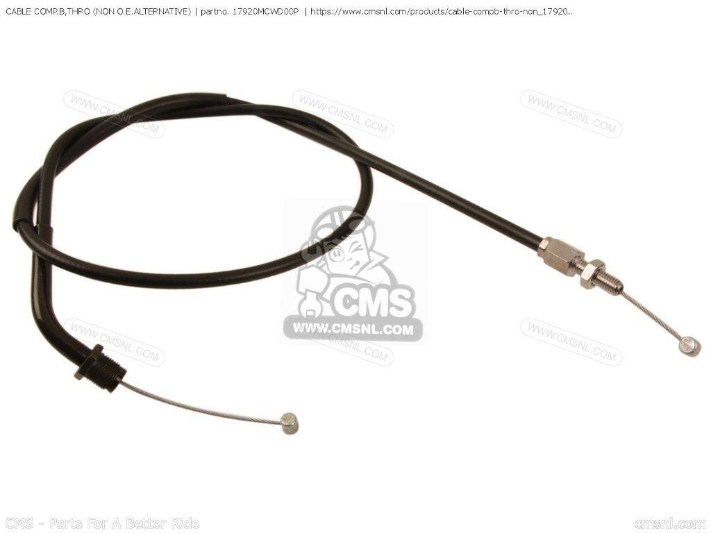 CMS シーエムエス CABLE COMP.B，THRO (NON O.E. ALTERNATIVE)［17920MCWD00P］ VFR800 VFR800A INTERCEPTOR HONDA ホンダ スロットルワイヤー・アクセルワイヤー ハンドル周辺パーツ ハンドル