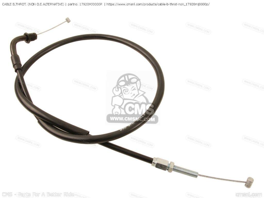 CMS シーエムエス CABLE B，THROT. (NON O.E. ALTERNATIVE)［17920MJ0000P］ CBX750F CBX750F2 HONDA ホンダ スロットルワイヤー・アクセルワイヤー ハンドル周辺パーツ ハンドル