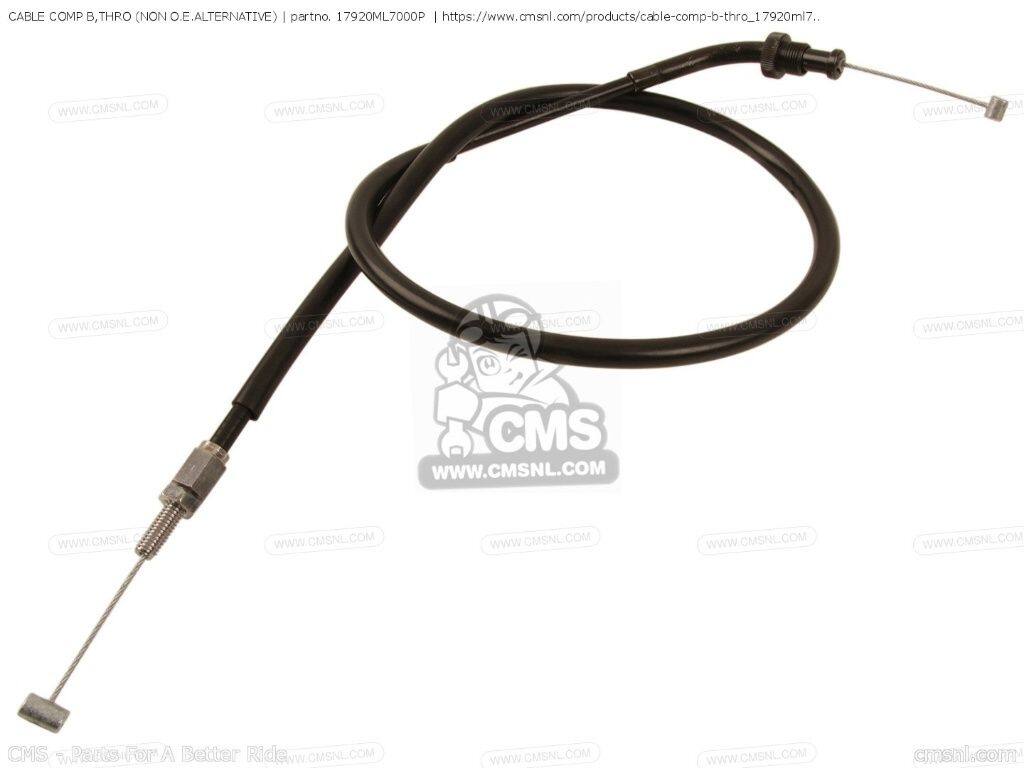 CMS シーエムエス CABLE COMP B，THRO (NON O.E. ALTERNATIVE)［17920ML7000P］ VFR700F INTERCEPTOR VFR700F2 VFR750F HONDA ホンダ スロットルワイヤー・アクセルワイヤー ハンドル周辺パーツ ハンドル