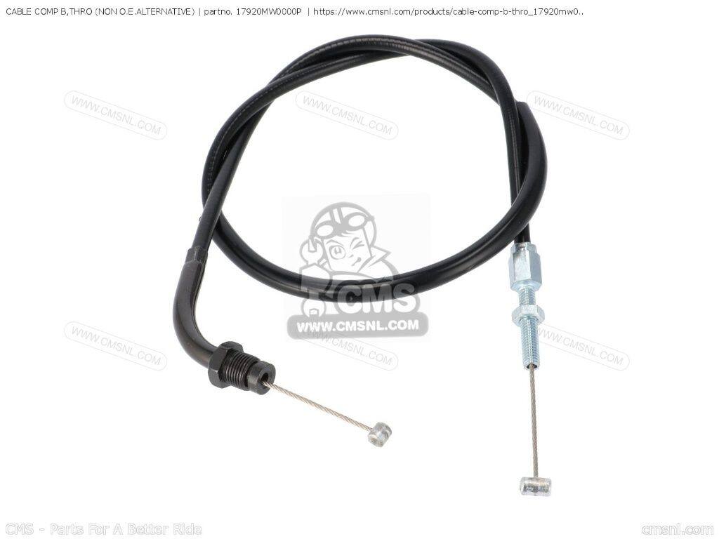 CMS シーエムエス CABLE COMP B，THRO (NON O.E. ALTERNATIVE)［17920MW0000P］ CBR900RR FIREBLADE CBR900RRX HONDA ホンダ スロットルワイヤー・アクセルワイヤー ハンドル周辺パーツ ハンドル