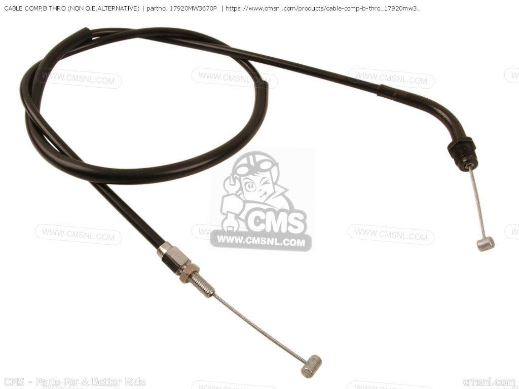 CMS シーエムエス CABLE COMP，B THRO (NON O.E. ALTERNATIVE)［17920MW3670P］ CB750 NIGHTHAWK FOUR NAS750M RC39 JAPANESE DOMESTIC HONDA ホンダ スロットルワイヤー・アクセルワイヤー ハンドル周辺パーツ ハンドル