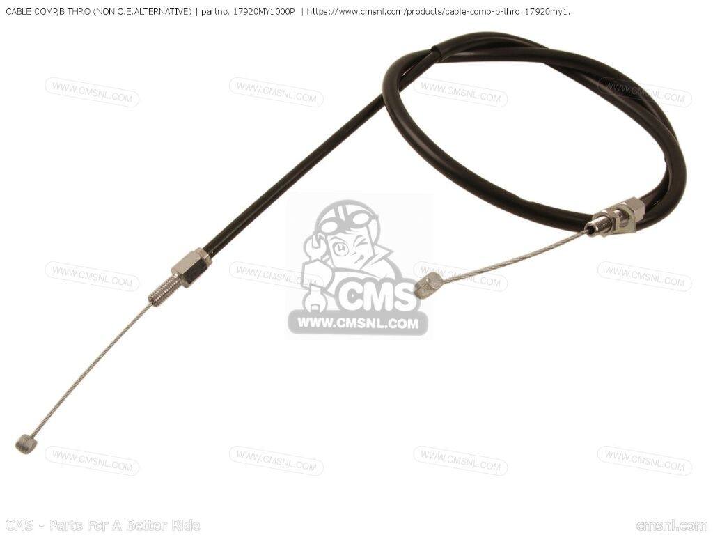 CMS シーエムエス CABLE COMP，B THRO (NON O.E. ALTERNATIVE)［17920MY1000P］ XRV750 AFRICA TWIN HONDA ホンダ スロットルワイヤー・アクセルワイヤー ハンドル周辺パーツ ハンドル