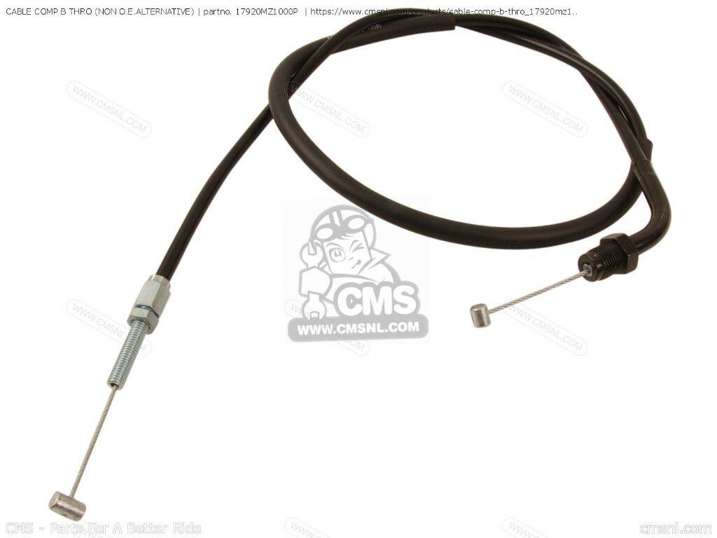 CMS シーエムエス CABLE COMP B THRO (NON O.E. ALTERNATIVE)［17920MZ1000P］ CB1000 CB1000F SUPER FOUR HONDA ホンダ スロットルワイヤー・アクセルワイヤー ハンドル周辺パーツ ハンドル