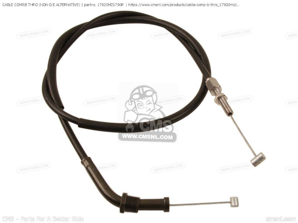 CMS シーエムエス CABLE COMP，B THRO (NON O.E. ALTERNATIVE)［17920MZ1790P］ CB1000 CB1000F SUPER FOUR HONDA ホンダ スロットルワイヤー・アクセルワイヤー ハンドル周辺パーツ ハンドル